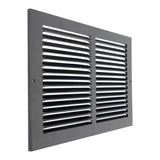 12"x8" Black Steel Return Air Grille, High-Airflow HVAC Cold Air Intake for Wall & Ceiling
