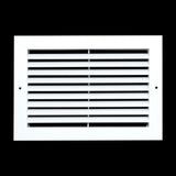 12"x8" Premium Aluminum Return Air Grille – Rust-Free HVAC Vent Cover for Wall & Ceiling | White | Out. Dim.: 13-13/16"W X 9-13/16"H