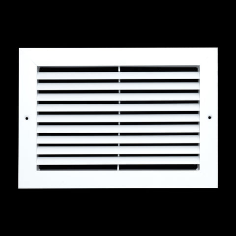 12"x8" Premium Aluminum Return Air Grille – Rust-Free HVAC Vent Cover for Wall & Ceiling | White | Out. Dim.: 13-13/16"W X 9-13/16"H