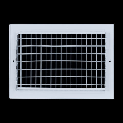 12x8 Steel Adjustable Air Vent Cover | Supply Register for Wall & Ceiling | White | Outer Dimension: 13-3/4"W X 9-3/4"H