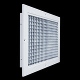 12x8 White Aluminum Eggcrate Return Air Grille, Low-Noise High-Airflow Rust-Proof Vent Cover