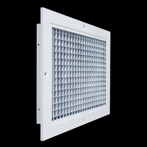 12" x 8" [Duct Opening] Aluminum Return Air Grille | Rust Proof Eggcrate Vent Cover Grill for Sidewall and Ceiling, White | Outer Dimensions: 13.75" X 9.75"