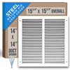 Handua Steel Return Air Grille | Vent Cover Grill for Sidewall and Ceiling, White