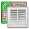 14" X 14" Duct Opening | Steel Return Air Filter Grille [Fixed Hinged] for Sidewall and Ceiling | Outer Dimensions: 16 5/8"W X 16 5/8"H