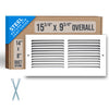Handua Steel Return Air Grille | Vent Cover Grill for Sidewall and Ceiling, White