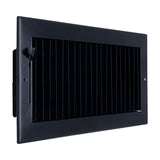 14x6 Black Steel Adjustable Supply Register, Air Vent Cover with Damper for Sidewall Or Ceiling