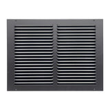 14"x10" Steel Return Air Grille – HVAC Cold Air Intake Vent Cover, Black | Out. Dim.: 15-3/4"W X 11-3/4"H