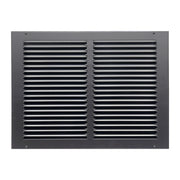 14 x 10-inch Black Steel flat stamped return grille, front view
