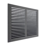 14"x10" Black Steel Return Air Grille, High-Airflow HVAC Cold Air Intake for Wall & Ceiling