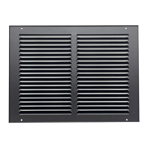 14"x10" Steel Return Air Grille – HVAC Cold Air Intake Vent Cover, Black | Out. Dim.: 15-3/4"W X 11-3/4"H