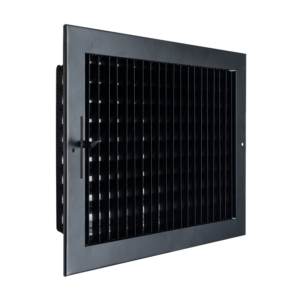 Fits 6x4 Duct Opening Steel Adjustable Air Supply Grille by Handua | Register Vent Cover Grill for Sidewall and Ceiling | Black | Outer Dimensions: 7.75" X 5.75"