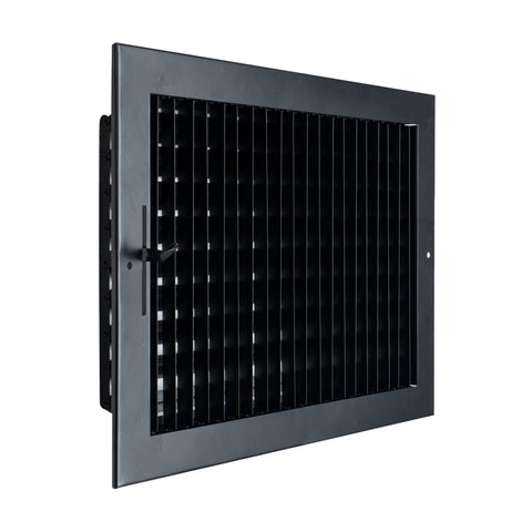 Fits 6x4 Duct Opening Steel Adjustable Air Supply Grille by Handua | Register Vent Cover Grill for Sidewall and Ceiling | Black | Outer Dimensions: 7.75" X 5.75"
