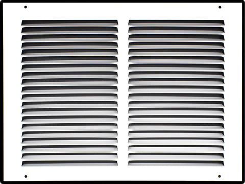 12" X 8" Duct Opening | Steel Return Air Grille for Sidewall and Ceiling | Outer Dimensions: 13.75"W X 9.75"H