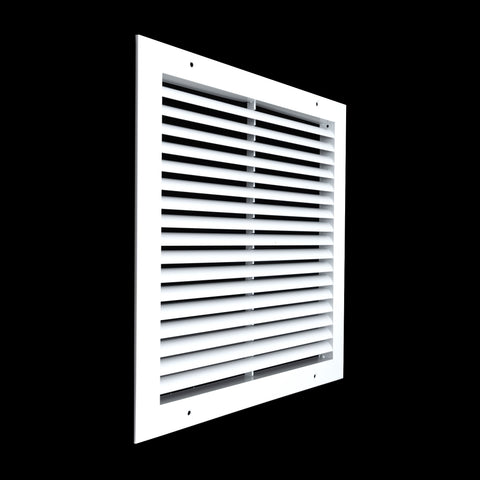 14"x14" Premium Aluminum Return Air Grille – Rust-Free HVAC Vent Cover for Wall & Ceiling | White | Out. Dim.: 15-13/16"W X 15-13/16"H