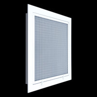 Fits 14x14 Duct Opening | Aluminum Eggcrate Return Air Filter Grille | Low Noise-High Air Flow, Rust Free Vent Cover for Sidewall&Ceiling | Rem. Door | White | Out. Dim: 16 1/4"W X 16 1/4"H
