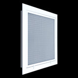 14"x14" Aluminum Eggcrate Return Air Filter Grille for Sidewall and Ceiling | White | Out. Dim.: 16-1/4"W X 16-1/4"H