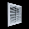 14"x14" Steel Return Air Filter Grille | Removable Door for 1" Filters | White HVAC Vent Cover | Out. Dim.: 16-5/8"W X 16-5/8"H