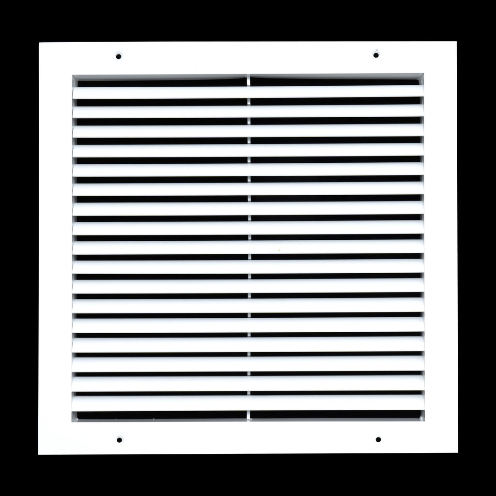 14"x14" Premium Aluminum Return Air Grille – Rust-Free HVAC Vent Cover for Wall & Ceiling | White | Out. Dim.: 15-13/16"W X 15-13/16"H