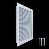 14x14 White Aluminum Eggcrate Return Air Grille, Low-Noise High-Airflow Rust-Proof Vent Cover