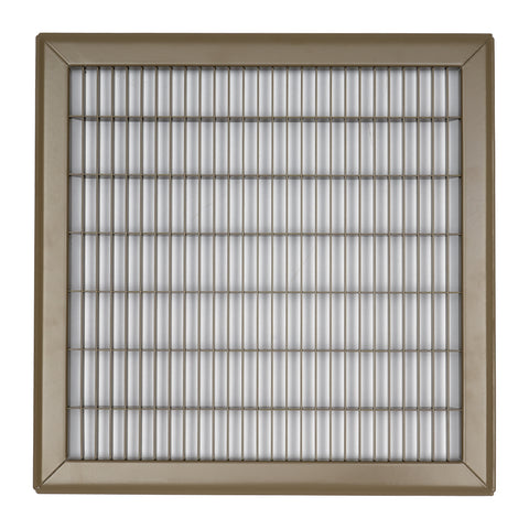 14"W x 14"H [Duct Opening] Return Air Floor Grille | Vent Cover Grill for Floor - Brown | Outer Dimensions: 15.75"W X 15.75"H