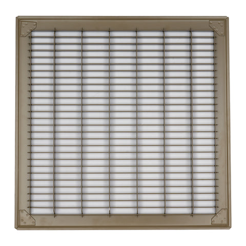 14"W x 14"H [Duct Opening] Return Air Floor Grille | Vent Cover Grill for Floor - Brown | Outer Dimensions: 15.75"W X 15.75"H