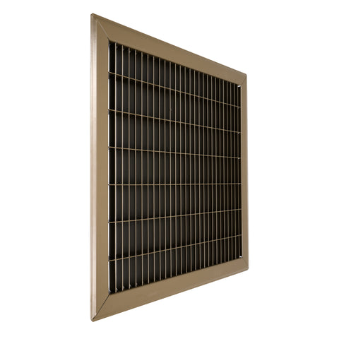 14"W x 14"H [Duct Opening] Return Air Floor Grille | Vent Cover Grill for Floor - Brown | Outer Dimensions: 15.75"W X 15.75"H