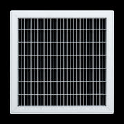 14 x 14-inch White Steel heavy duty return floor register, front view