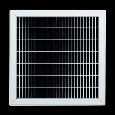 14"x14" Heavy Duty Return Air Floor Grille | Walkable White | Out. Dim.: 15-3/4"W X 15-3/4"H