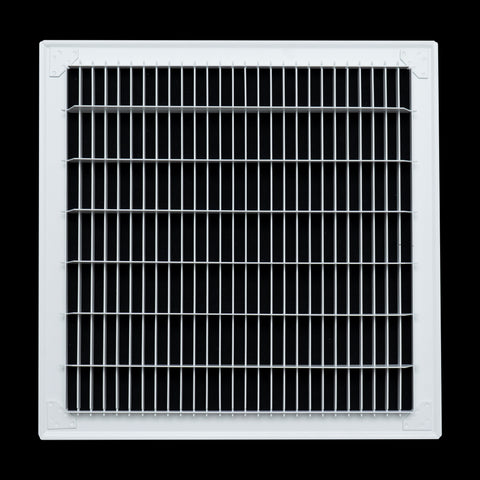 14"x14" Heavy Duty Return Air Floor Grille | Walkable White | Out. Dim.: 15-3/4"W X 15-3/4"H