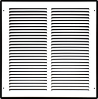 14" X 14" Duct Opening | Steel Return Air Grille for Sidewall and Ceiling | Outer Dimensions: 15.75"W X 15.75"H
