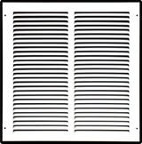 Steel Return Air Grille – HVAC Cold Air Intake Vent Cover, White | Out. Dim.: 15-3/4"W X 15-3/4"H