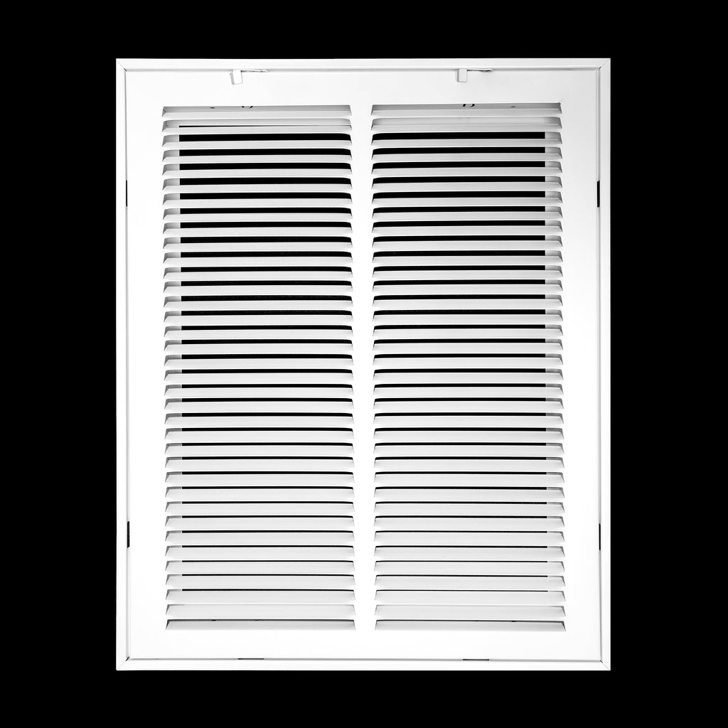 airgrilles 14" x 18" duct opening  -  steel return air filter grille for sidewall and ceiling hnd-rafg1-wh-14x18 038775628655 - 1