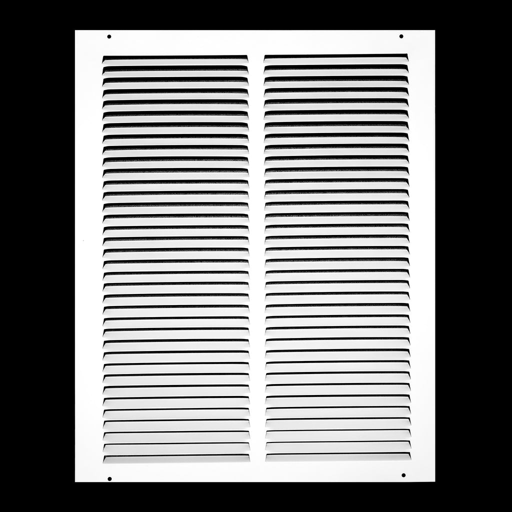 Steel Return Air Grille – HVAC Cold Air Intake Vent Cover, White | Out. Dim.: 15-3/4"W X 19-3/4"H