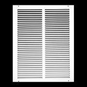 14 x 18-inch White Steel flat stamped return grille, front view