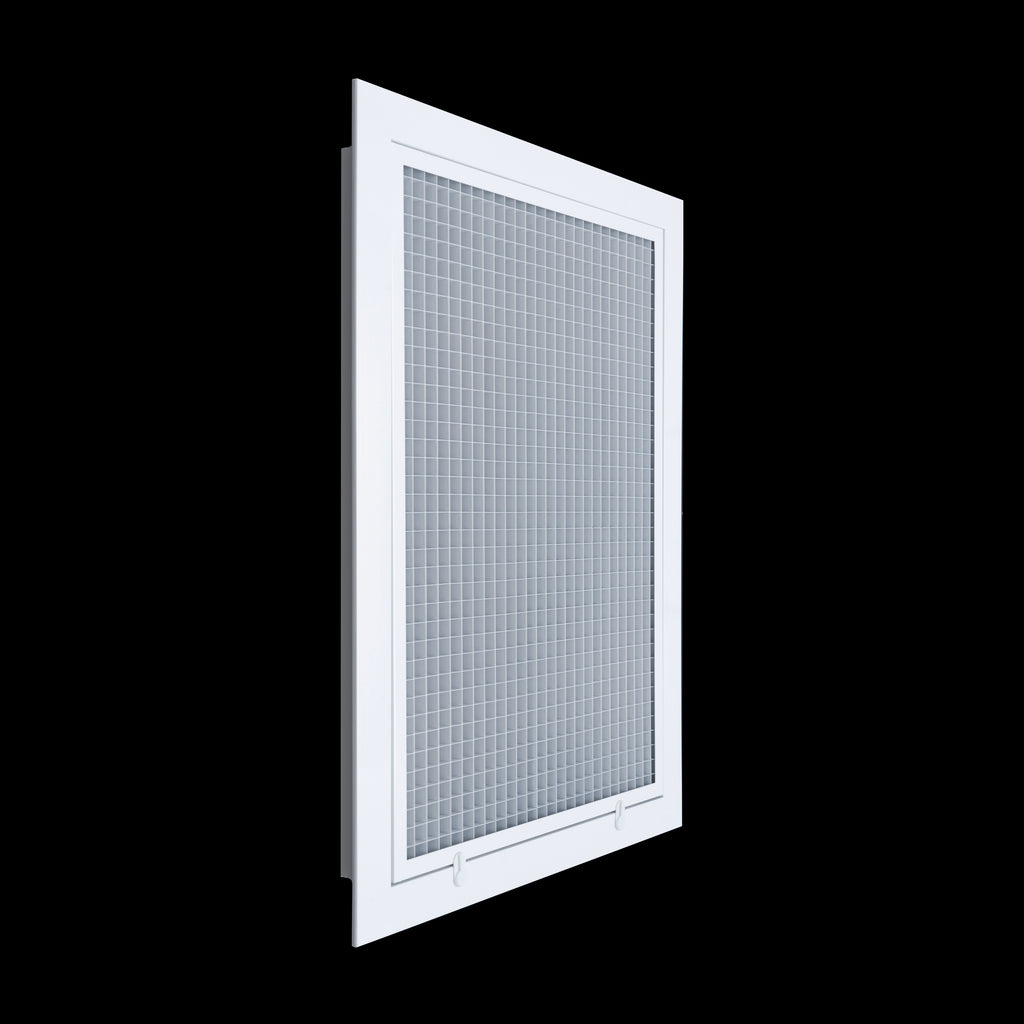 14"x20" Aluminum Eggcrate Return Air Filter Grille for Sidewall and Ceiling | White | Out. Dim.: 16-1/4"W X 22-1/4"H