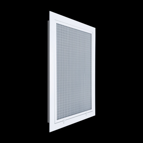 14"W x 20"H [Duct Opening] Aluminum Return Air Filter Grille | Rust Proof Eggcrate Vent Cover Grill for Sidewall and Ceiling, White | Outer Dimensions: 16 1/4"W X 22 1/4"H