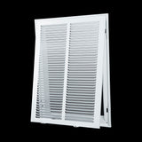14"x20" White Steel Return Air Filter Grille, Removable Door, for 1-Inch Filters