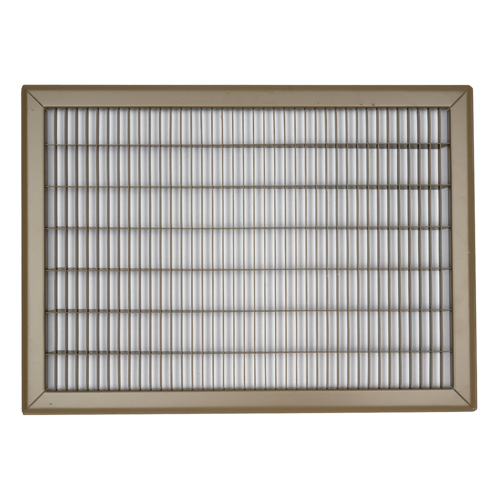 14"x20" Heavy Duty Return Air Floor Grille | Walkable Brown | Out. Dim.: 15-3/4"W X 21-3/4"H