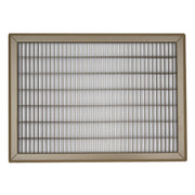 14 x 20-inch Brown Steel heavy duty return floor register, front view