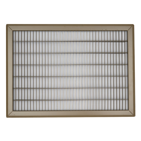 14"W x 20"H [Duct Opening] Return Air Floor Grille | Vent Cover Grill for Floor - Brown | Outer Dimensions: 15.75"W X 21.75"H