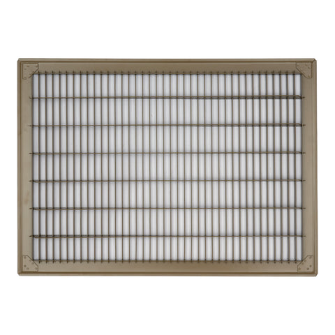 14"x20" Heavy Duty Return Air Floor Grille | Walkable Brown | Out. Dim.: 15-3/4"W X 21-3/4"H