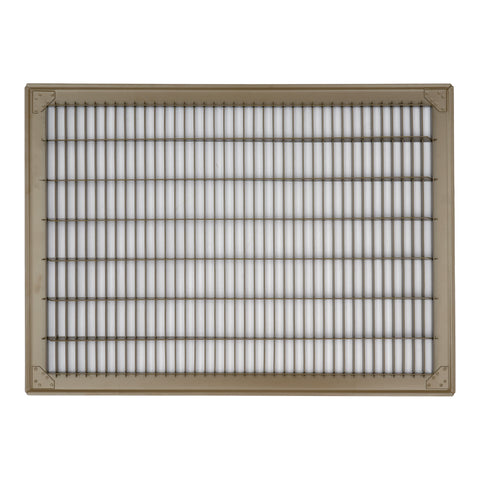 14"W x 20"H [Duct Opening] Return Air Floor Grille | Vent Cover Grill for Floor - Brown | Outer Dimensions: 15.75"W X 21.75"H