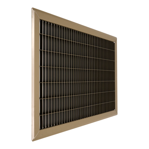 14"x20" Heavy Duty Return Air Floor Grille | Walkable Brown | Out. Dim.: 15-3/4"W X 21-3/4"H