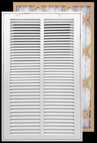 Handua Filter Included Steel Return Air Filter Grille [Removable Door] for 1-inch Filters, Vent Cover Grill, White