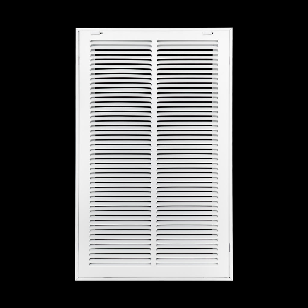 14"x24" Steel Return Air Filter Grille | Removable Door for 1" Filters | White HVAC Vent Cover | Out. Dim.: 16-5/8"W X 26-5/8"H
