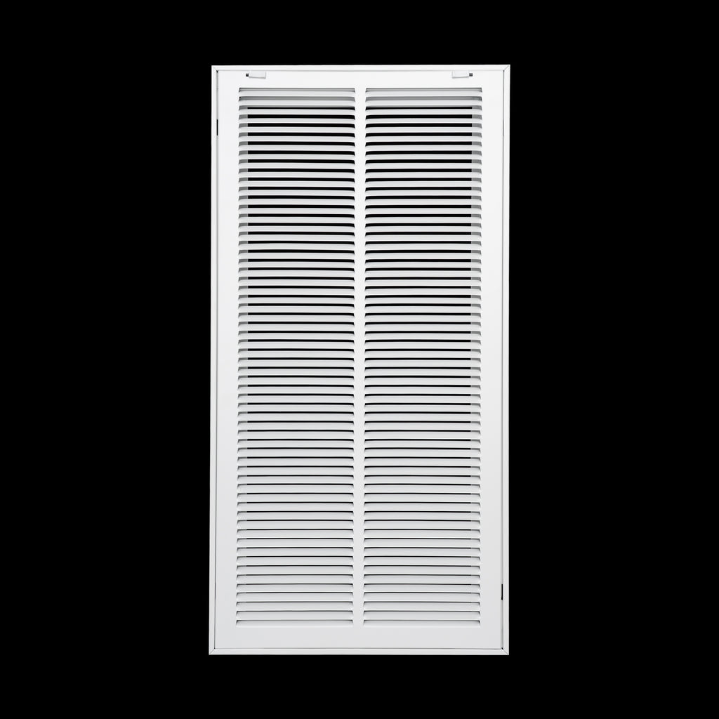 14"x30" Steel Return Air Filter Grille | Removable Door for 1" Filters | White HVAC Vent Cover | Out. Dim.: 16-5/8"W X 32-5/8"H