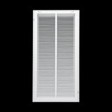 14"x30" Steel Return Air Filter Grille | Removable Door for 1" Filters | White HVAC Vent Cover | Out. Dim.: 16-5/8"W X 32-5/8"H