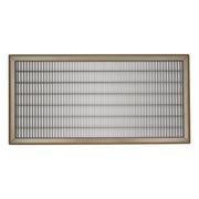 14 x 30-inch Brown Steel heavy duty return floor register, front view