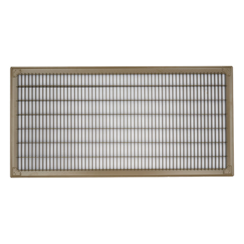 14"W x 30"H [Duct Opening] Return Air Floor Grille | Vent Cover Grill for Floor - Brown| Outer Dimensions: 15.75"W X 31.75"H