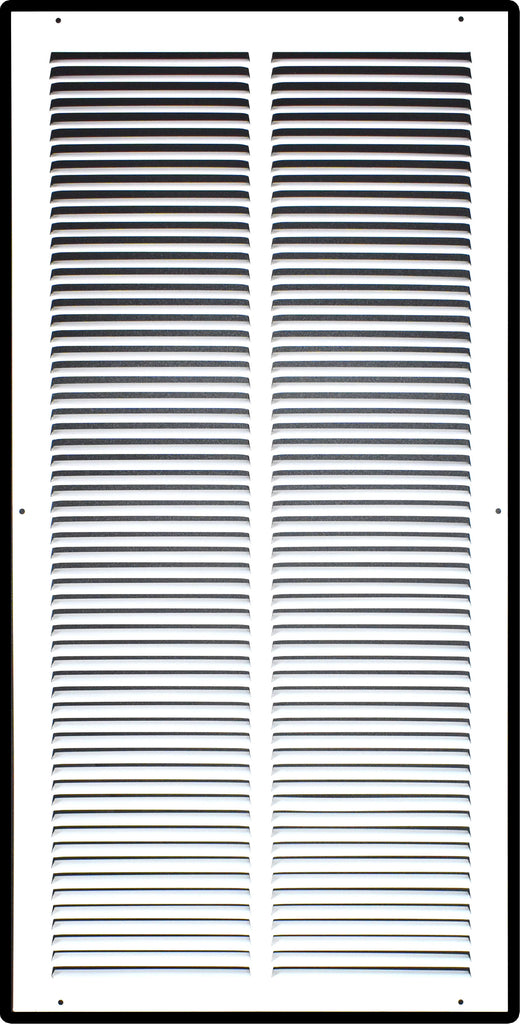 Steel Return Air Grille – HVAC Cold Air Intake Vent Cover, White | Out. Dim.: 15-3/4"W X 31-3/4"H